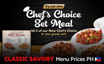 Classic Savory Philippines Menu Price