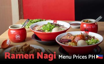 Ramen Nagi Philippines Menu Price
