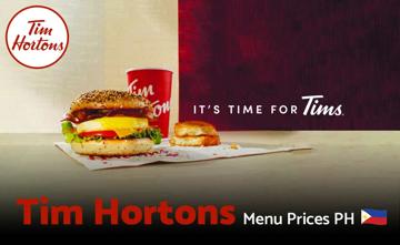 Tim Hortons Philippines Menu Price