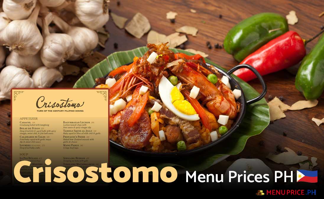 Crisostomo Menu Prices Philippines 2025