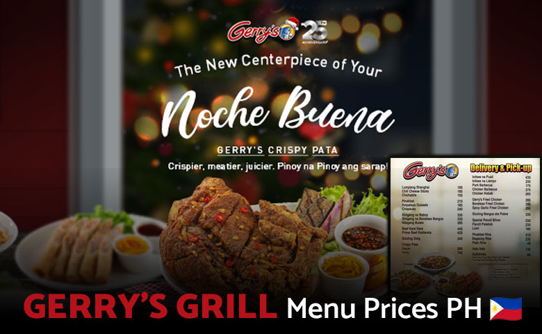 Gerry's Grill Menu Prices Philippines 2025