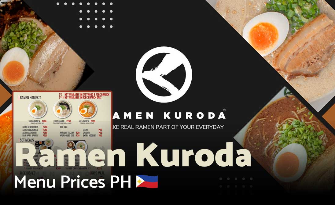 Ramen Kuroda Menu Prices Philippines 2025