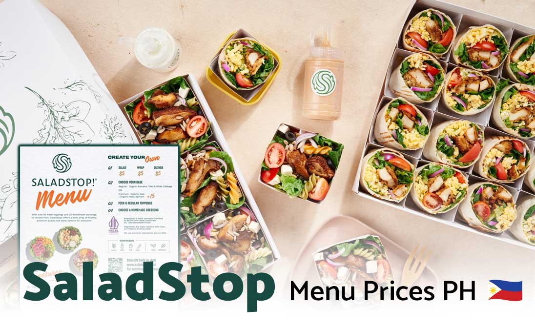 SaladStop Menu Prices Philippines 2025