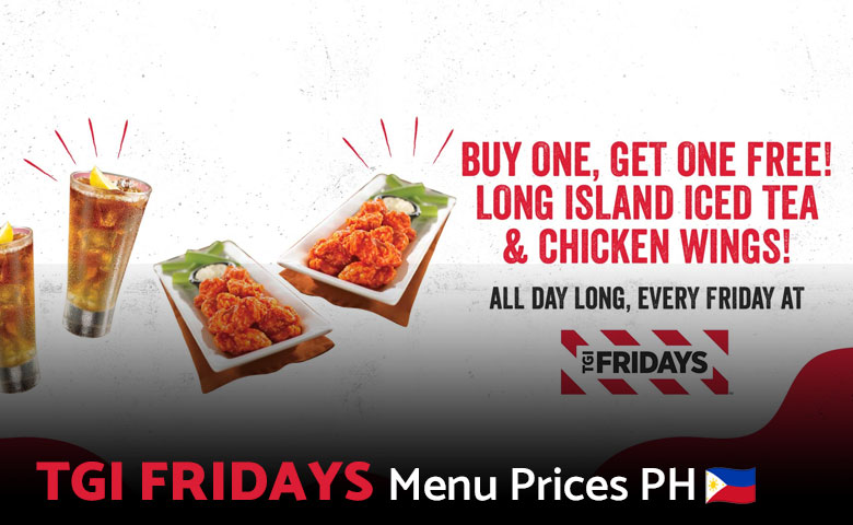 TGI Friday's Menu Prices Philippines 2025