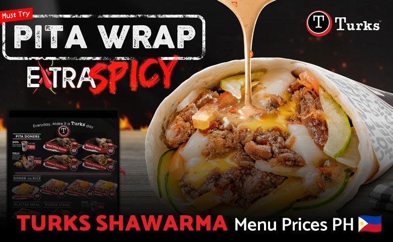 Turks Shawarma Menu Prices Philippines 2025